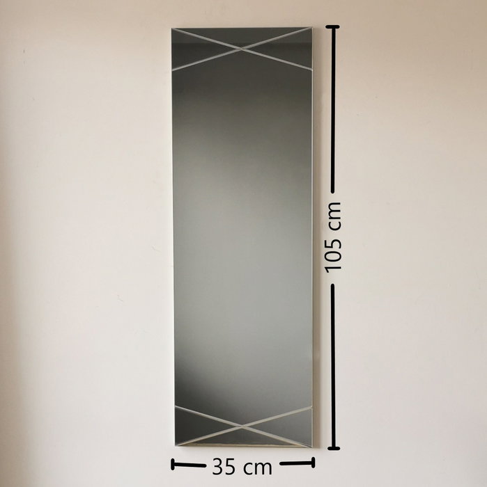 Hanah Home Espejo A321Y Plata 35x105 cm Hanah Home Espejo A321Y Plata 35x105 cm